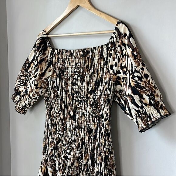 NWOT Midnight Velvet Midi Animal Print Dress XL - Picture 4 of 9